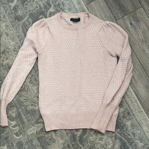 Tahari Light Pink Textured Sweater